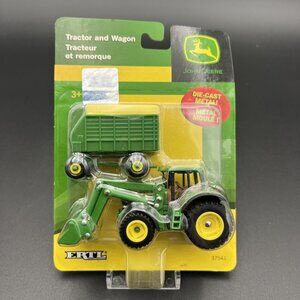ERTL John Deere Tractor Loader with Wagon New 37541 -Tomy